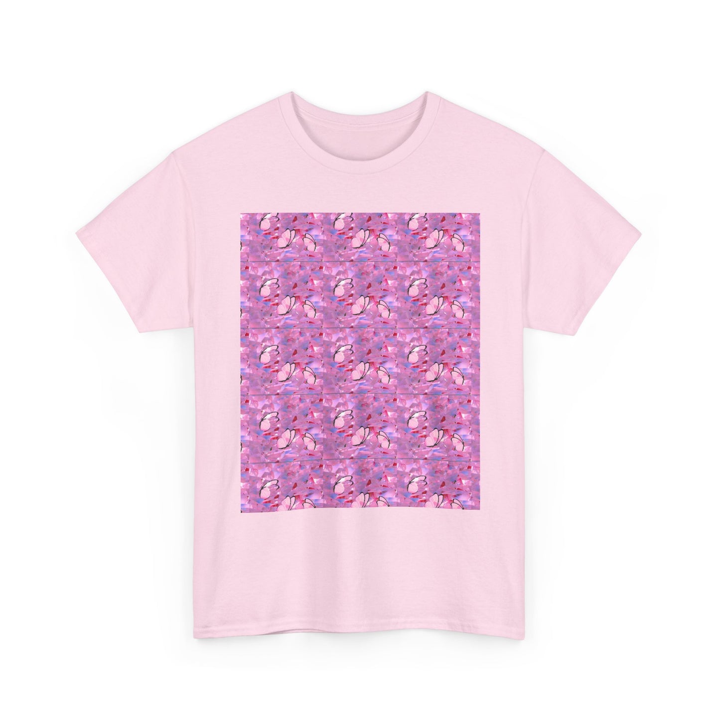 Colorful Repeating Floral Pattern Tee, Unisex T-Shirt, Spring Fashion, Gift for Her, Casual Wear, Eco-Friendly Apparel, Birthday Gift