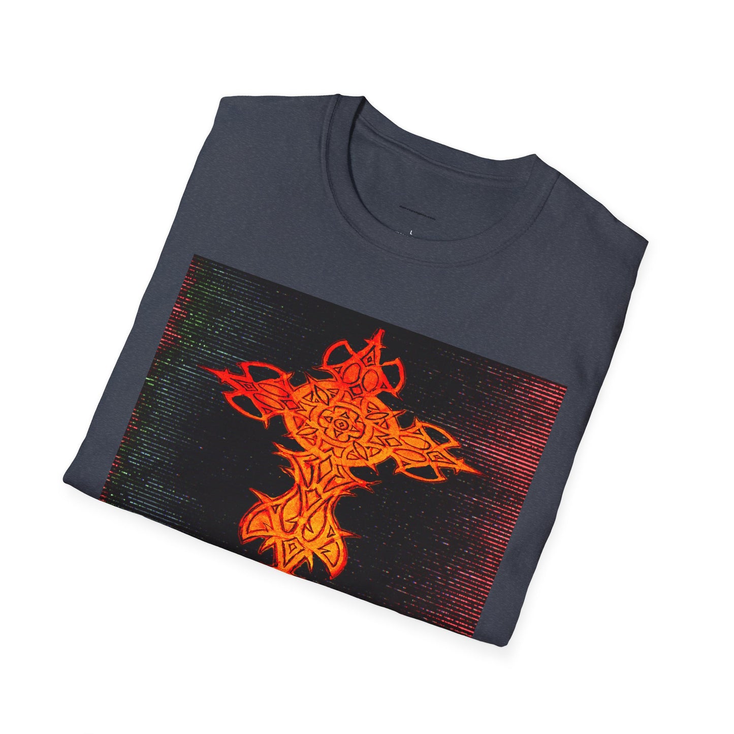 Celtic Fiery Cross T-Shirt – Tribal Flame Graphic Tee