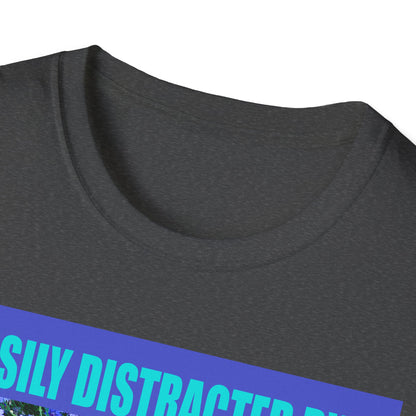 Easily Distracted by Puppies Cute Dog Lover T-Shirt, Easily Distracted by Dogs Tee, Perfect Gift for Pet Owners, Animal Lover Apparel, Casual Everyday Wear