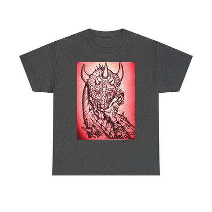Bold Graphic Tee with Gothic Dragon Design, Unisex Cotton Shirt, Unique Art Tee, Oversized Casual Top, Gift for Art Lovers