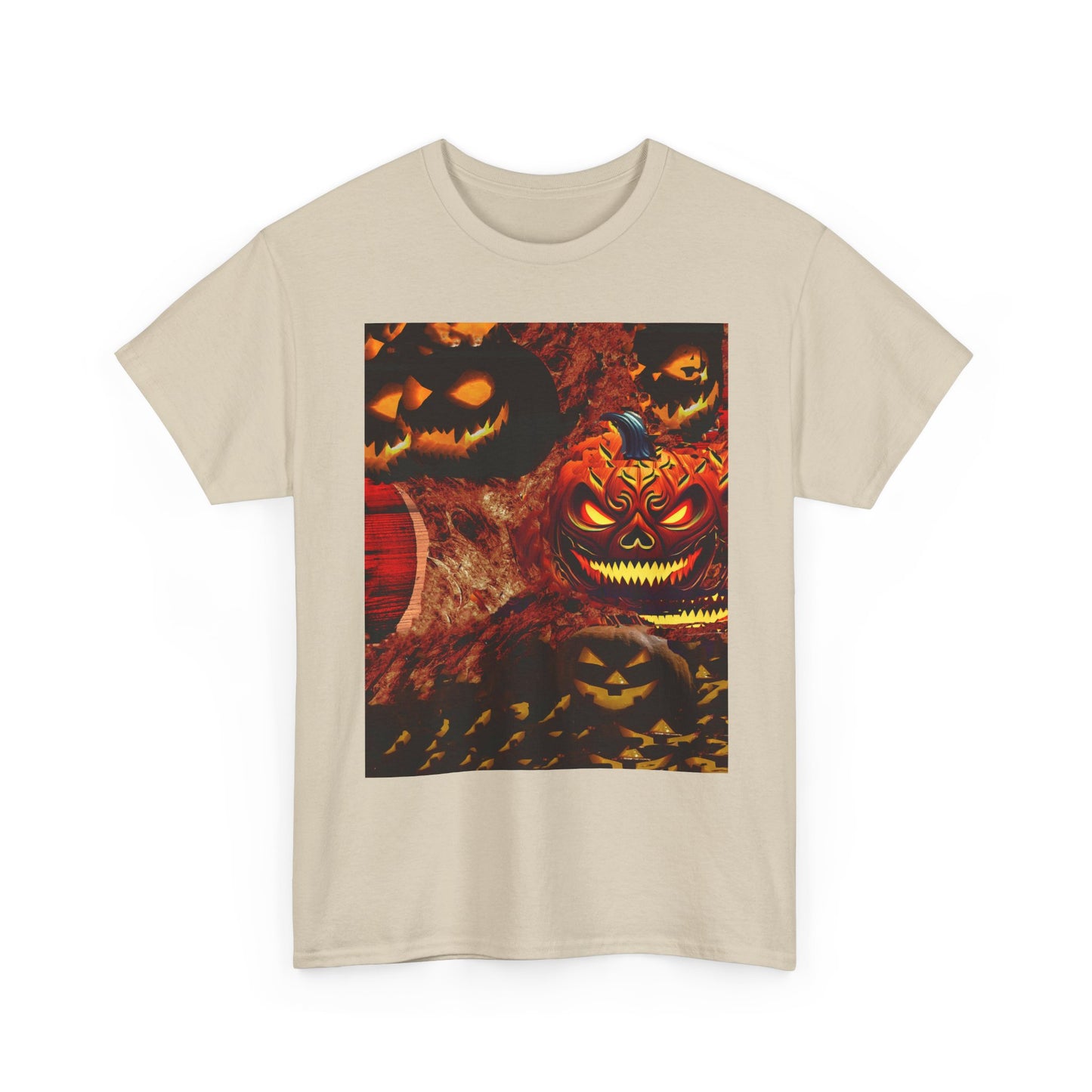 Halloween Distorted Pumpkin Unisex Tee, Spooky Shirt, Fall Apparel, Casual Halloween Outfit, Trick or Treat Tee, Festive Gift