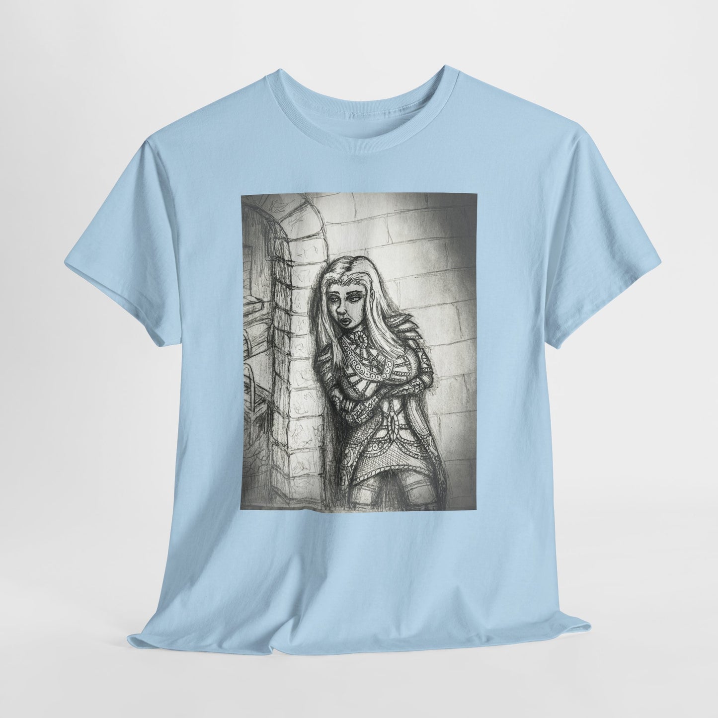 Fantasy Female Elf B & W Unisex Tee