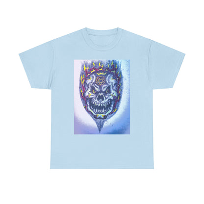 Edgy Skull Graphic Tee, Unisex Heavy Cotton T-Shirt for Halloween, Music Festivals, Everyday Wear, Gifts for Him and Her