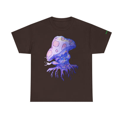 Skull Mushroom Graphic Tee for Nature Lovers