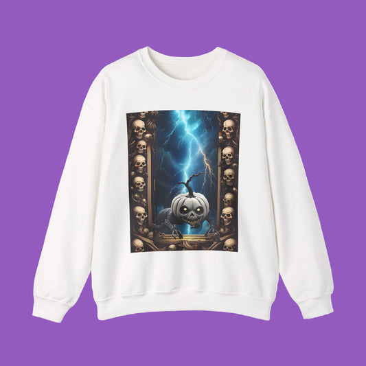 Spooky Pumpkin Crawler Sweatshirt - Unisex Heavy Blend™ Crewneck