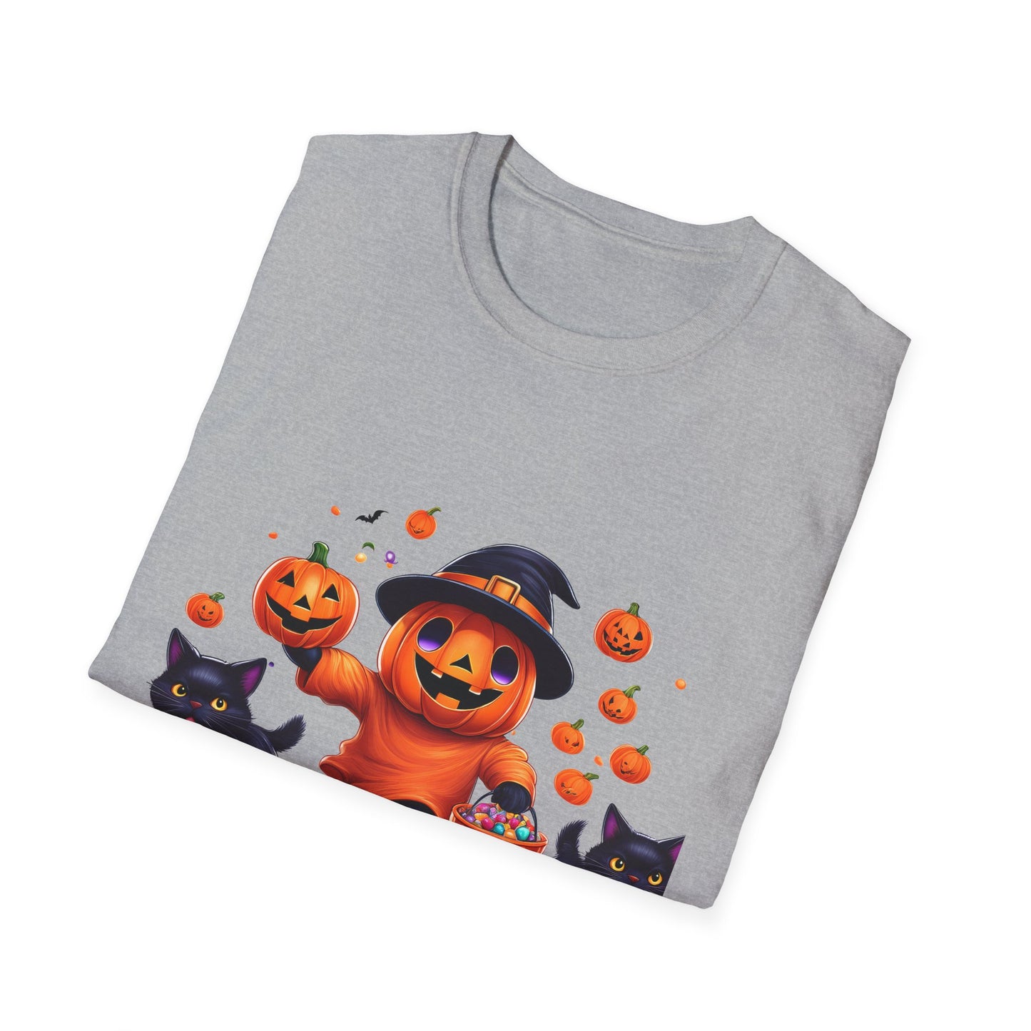 Halloween Themed T-Shirt, Perfect for Trick-or-Treating, Fall Celebrations, Graphic Tee for Cat Lovers, Unisex Costume Top, Fun Spooky [...]
