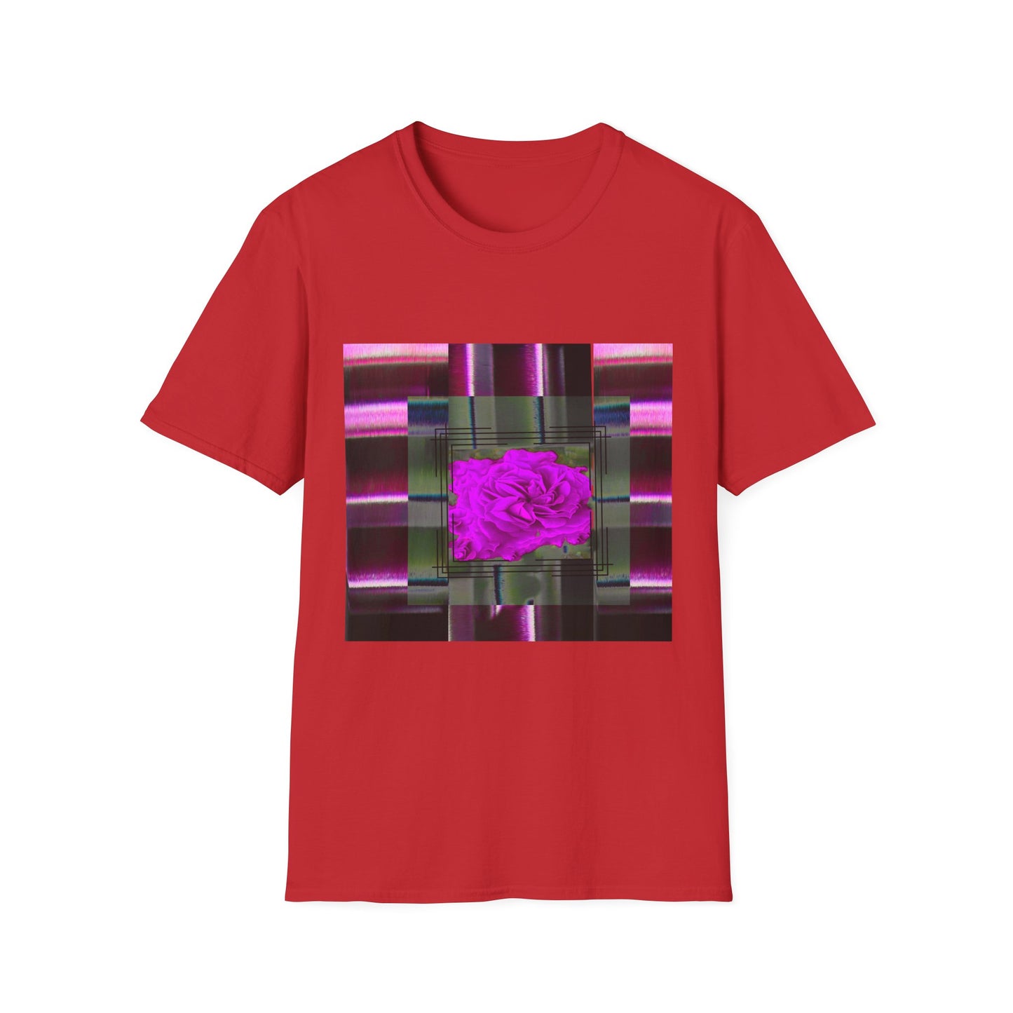 Vibrant Abstract Art T-Shirt, Trendy Graphic Tee, Softstyle Shirt, Unique Gift for Art Lovers, Casual Everyday Wear