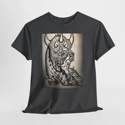 Dragon Art Unisex Heavy Cotton Tee, Graphic Tee, Unique Gift, Casual Wear, Fantasy Clothing, Art Inspired Shirt
