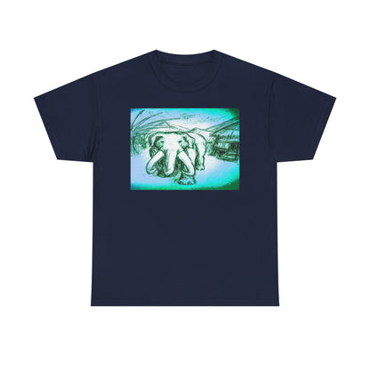 Artistic Elephant Unisex Cotton Tee - Unique Graphic Design