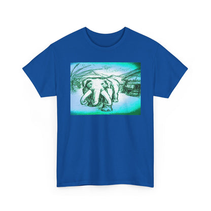 Artistic Elephant Unisex Cotton Tee - Unique Graphic Design