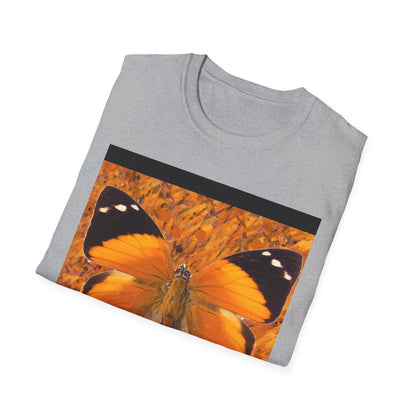 Butterfly Vibe Unisex Softstyle T-Shirt, Casual Wear, Nature Lover Gift, Eco-Friendly Apparel, Spring Fashion, Art Tee