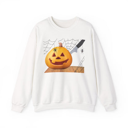 Halloween Horror Smiling Pumpkin Face Sweatshirt
