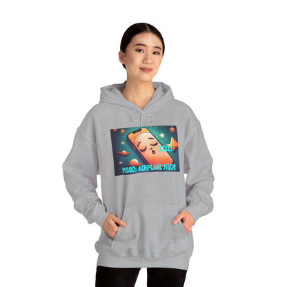 Hooded Sweatshirt - Airplane Mode Mood Sleeping Phone