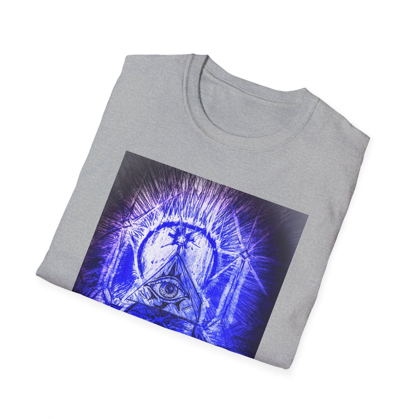 Mystical Pyramid Unisex T-Shirt, Trendy Graphic Tee, Eye of Providence Shirt, Casual Wear, Gift for Occasions