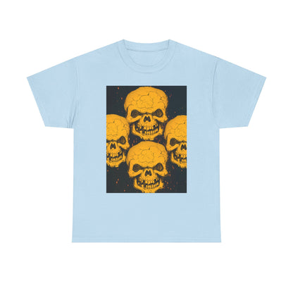 Halloween Skull  Graphic Tee, Unisex Heavy Cotton Tee, Graphic T-Shirt, Casual Wear, Unique Halloween Style, Perfect for Parties