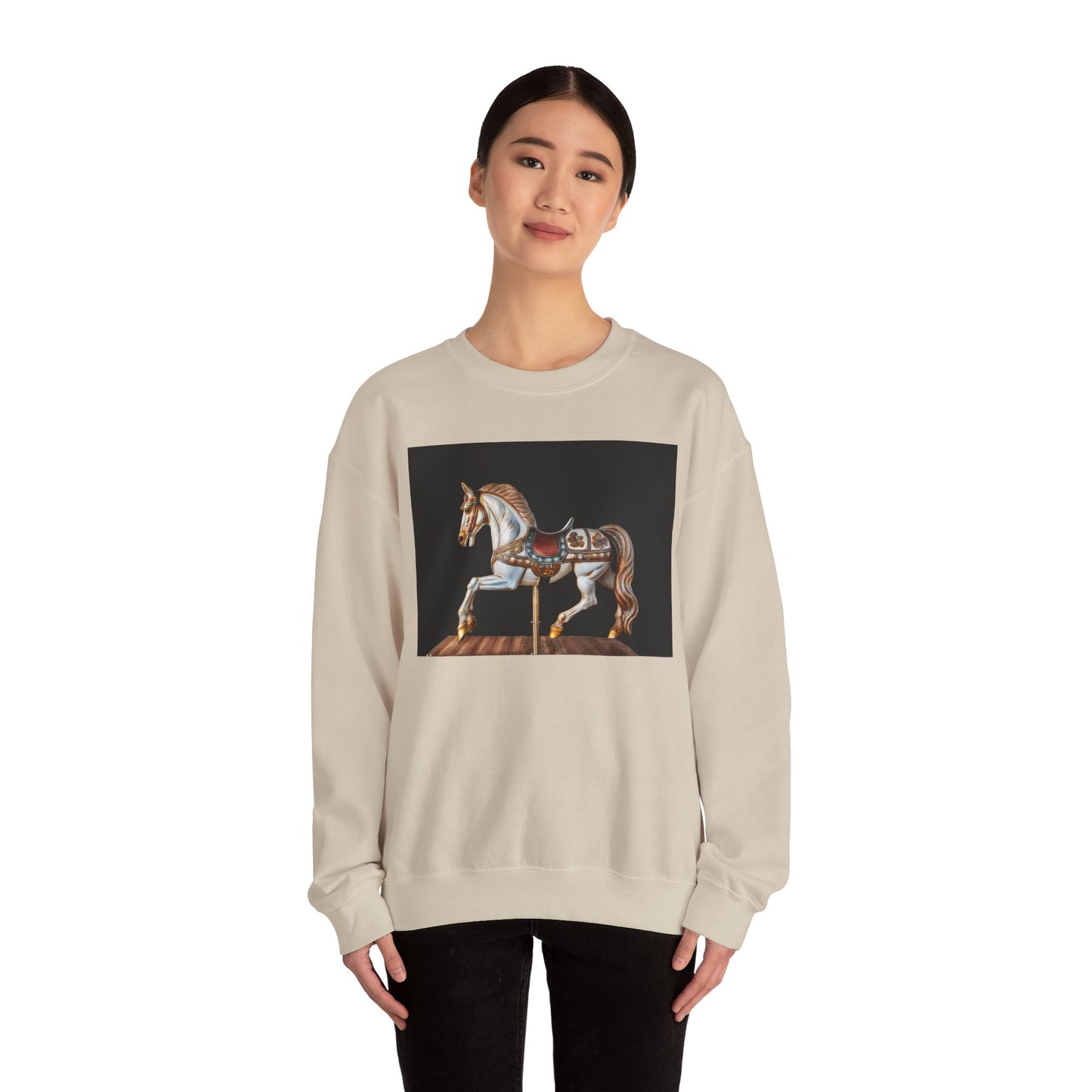 Vintage Carousel Horse Crewneck Sweatshirt, Cozy Sweatshirt, Equestrian Gift, Animal Art Sweatshirt, Unique Fall Apparel, Celebration [...]