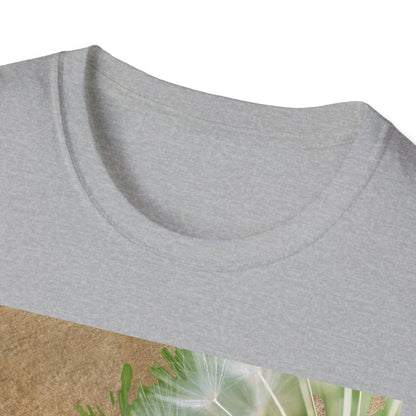 Boho Floral T-Shirt, Softstyle Unisex Tee, Casual Wear, Nature Lover Gift, Summer Outfit, Art Inspired Clothing