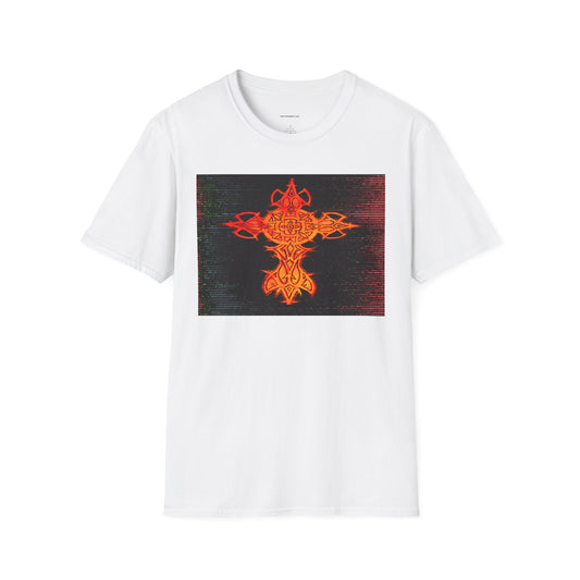 Celtic Fiery Cross T-Shirt – Tribal Flame Graphic Tee