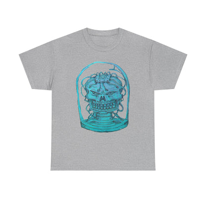 Vibrant Turquoise skull original design Unisex Heavy Cotton Tee