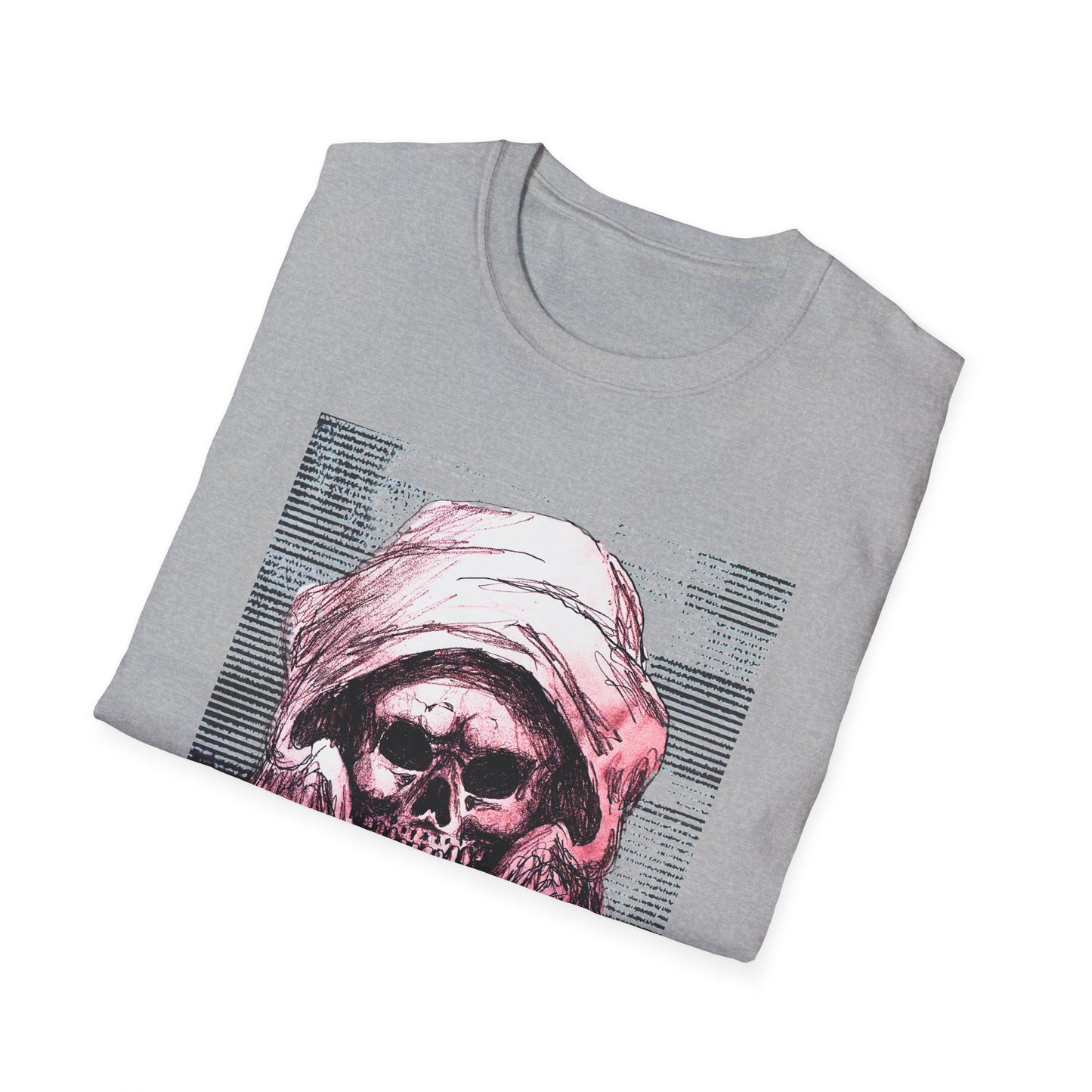 Grim Reaper Graphic Tee, Unisex Softstyle T-Shirt with Edgy Design, Halloween Apparel, Casual Streetwear, Gothic Fashion, Perfect Gift