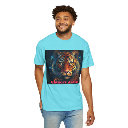 Chic Chinese Zodiac Tiger T-Shirt, Unisex Graphic Tee, Astrology Apparel, Zodiac Fashion, Year of the Tiger Shirt