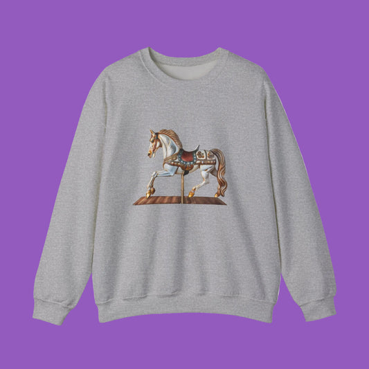 Vintage Carousel Horse Crewneck Sweatshirt, Cozy Sweatshirt, Equestrian Gift, Animal Art Sweatshirt, Unique Fall Apparel, Celebration [...]