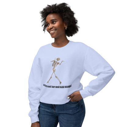 Skeleton Dance Unisex Lightweight Crewneck Sweatshirt, Halloween Sweater, Funny Gift, Casual Wear, Dance Lovers Sweatshirt, Unique Apparel