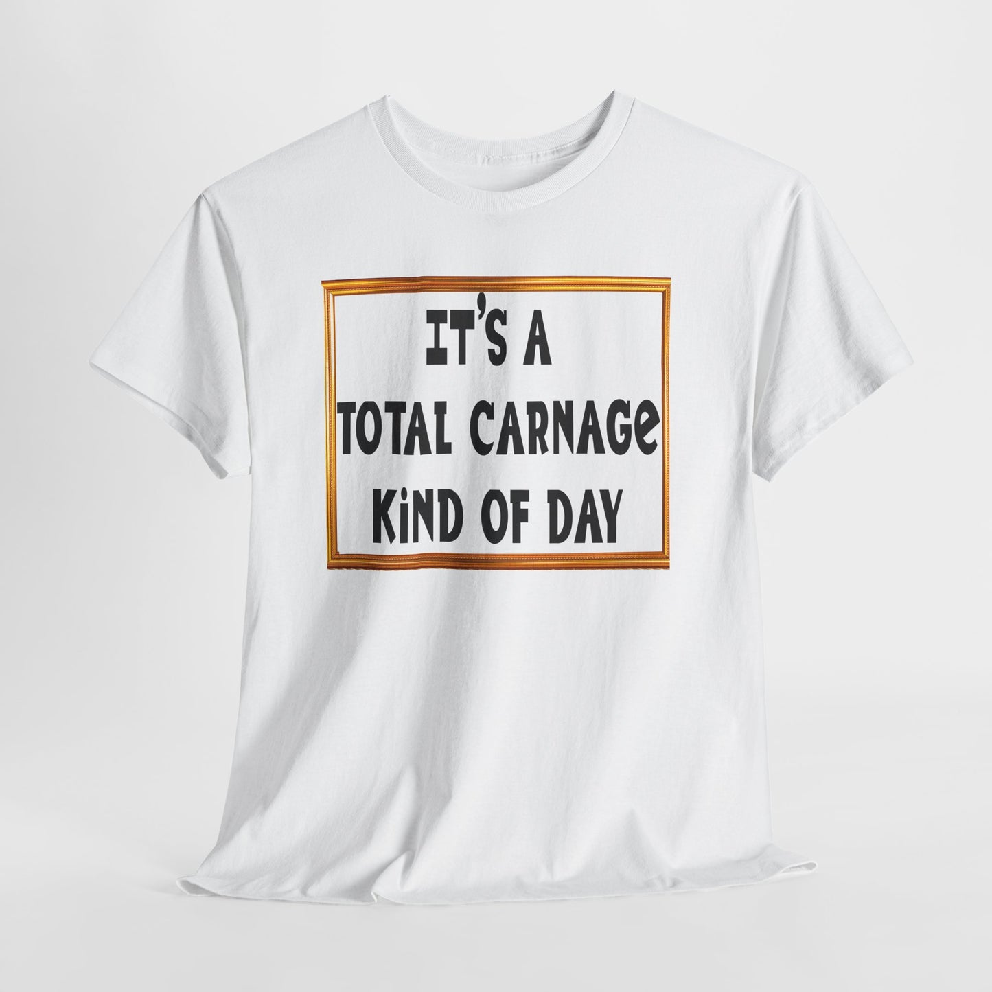 Total Carnage Unisex Heavy Cotton Tee, Casual t-shirt, Graphic Tee, Humor Shirt, Gift for Friends, Fun Apparel