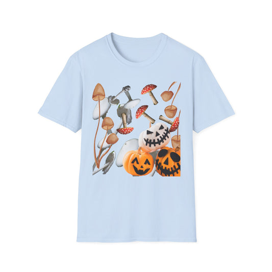 Funny Mushrooms Unisex T-Shirt - Falling from the Sky Pumpkinheads