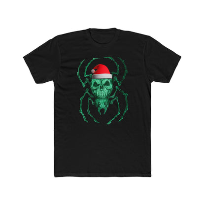 Skull Spider Tee — Festive Santa Hat Christmas Tee