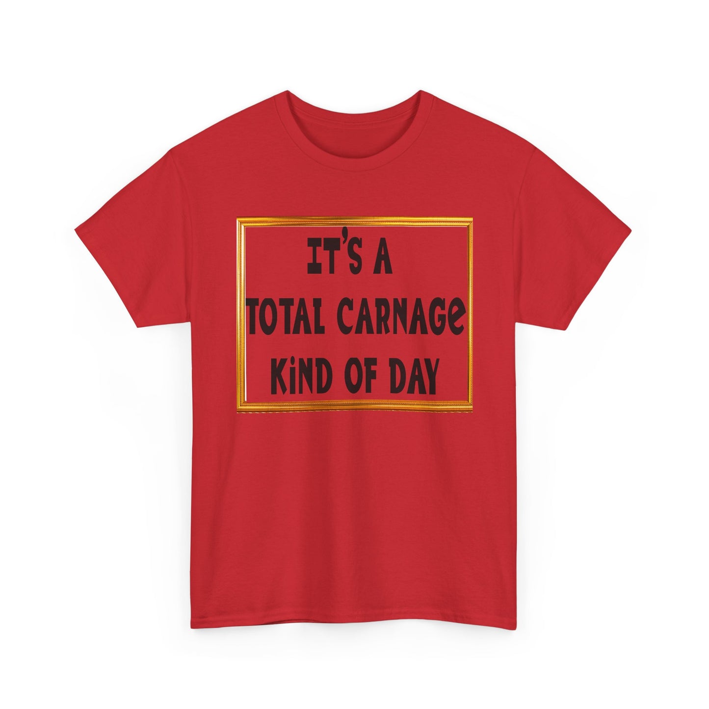 Total Carnage Unisex Heavy Cotton Tee, Casual t-shirt, Graphic Tee, Humor Shirt, Gift for Friends, Fun Apparel