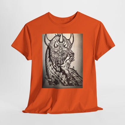 Dragon Art Unisex Heavy Cotton Tee, Graphic Tee, Unique Gift, Casual Wear, Fantasy Clothing, Art Inspired Shirt