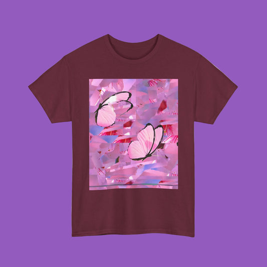 Colorful Floral and Glass Fish Pattern Tee, Unisex T-Shirt, Spring Fashion, Casual Wear, Eco-Friendly Apparel, Birthday Gift