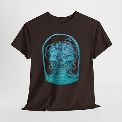Vibrant Turquoise skull original design Unisex Heavy Cotton Tee