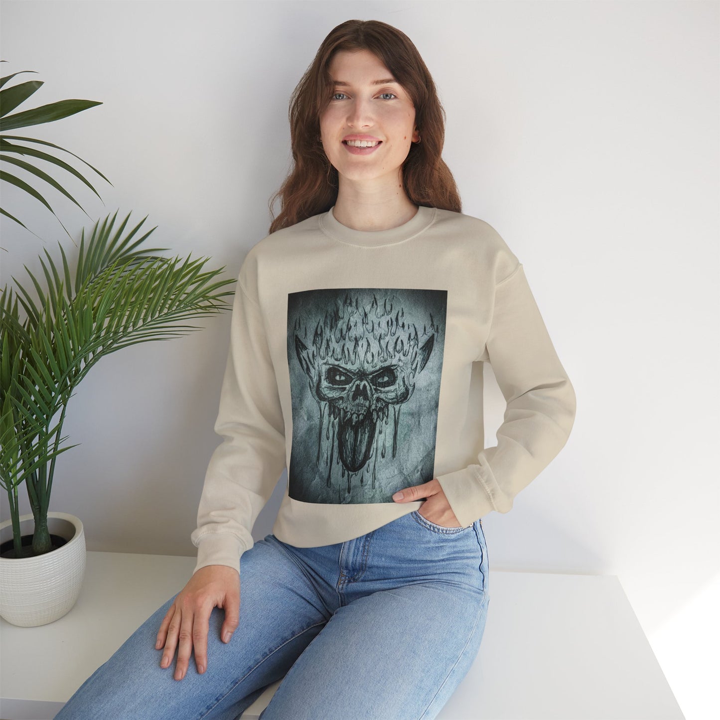 Skull Crewneck Sweatshirt