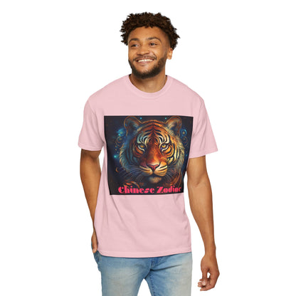 Chic Chinese Zodiac Tiger T-Shirt, Unisex Graphic Tee, Astrology Apparel, Zodiac Fashion, Year of the Tiger Shirt