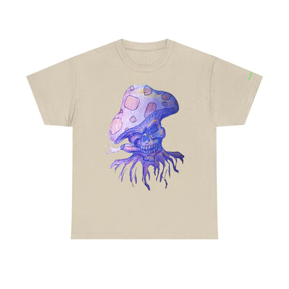 Skull Mushroom Graphic Tee for Nature Lovers