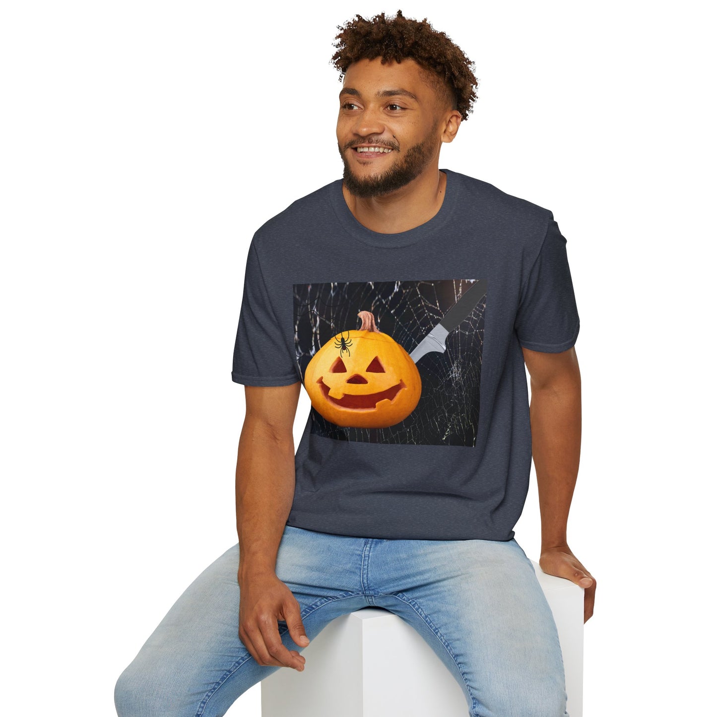 Halloween Pumpkin Horror T-Shirt, Unisex Tee, Spooky Shirt, Fall Fashion, Halloween Costume, October Celebration Gear