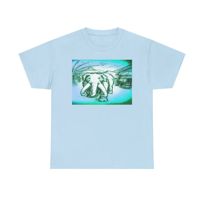 Artistic Elephant Unisex Cotton Tee - Unique Graphic Design