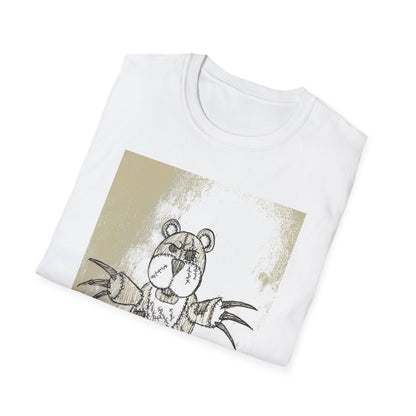Demonic  Artistic Bear T-Shirt, Unisex Graphic Tee, Unique Animal Art Shirt, Fun Casual Wear, Gift for Kids & Teens, Birthday or Holiday