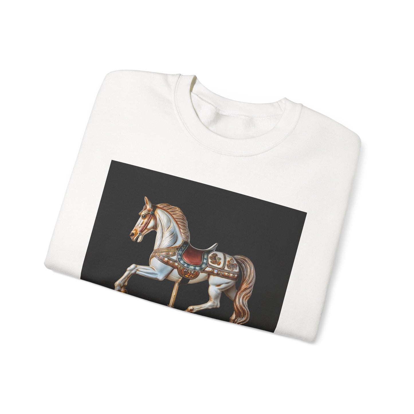 Vintage Carousel Horse Crewneck Sweatshirt, Cozy Sweatshirt, Equestrian Gift, Animal Art Sweatshirt, Unique Fall Apparel, Celebration [...]