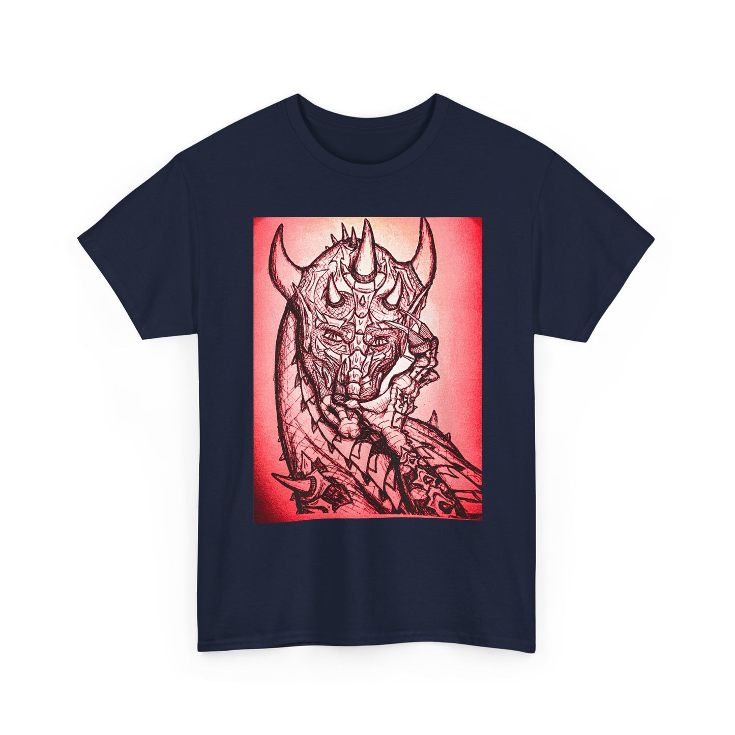 Bold Graphic Tee with Gothic Dragon Design, Unisex Cotton Shirt, Unique Art Tee, Oversized Casual Top, Gift for Art Lovers