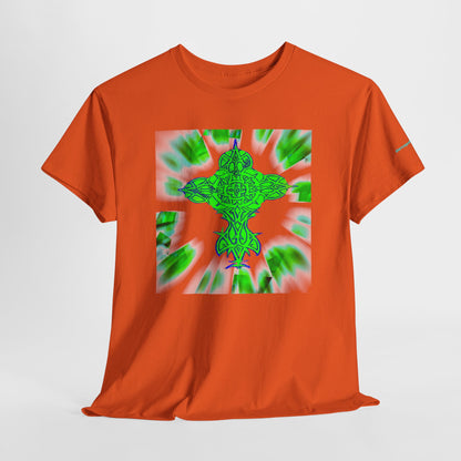 Celtic Green Cross T-Shirt — Vibrant Celtic Knotwork Tee