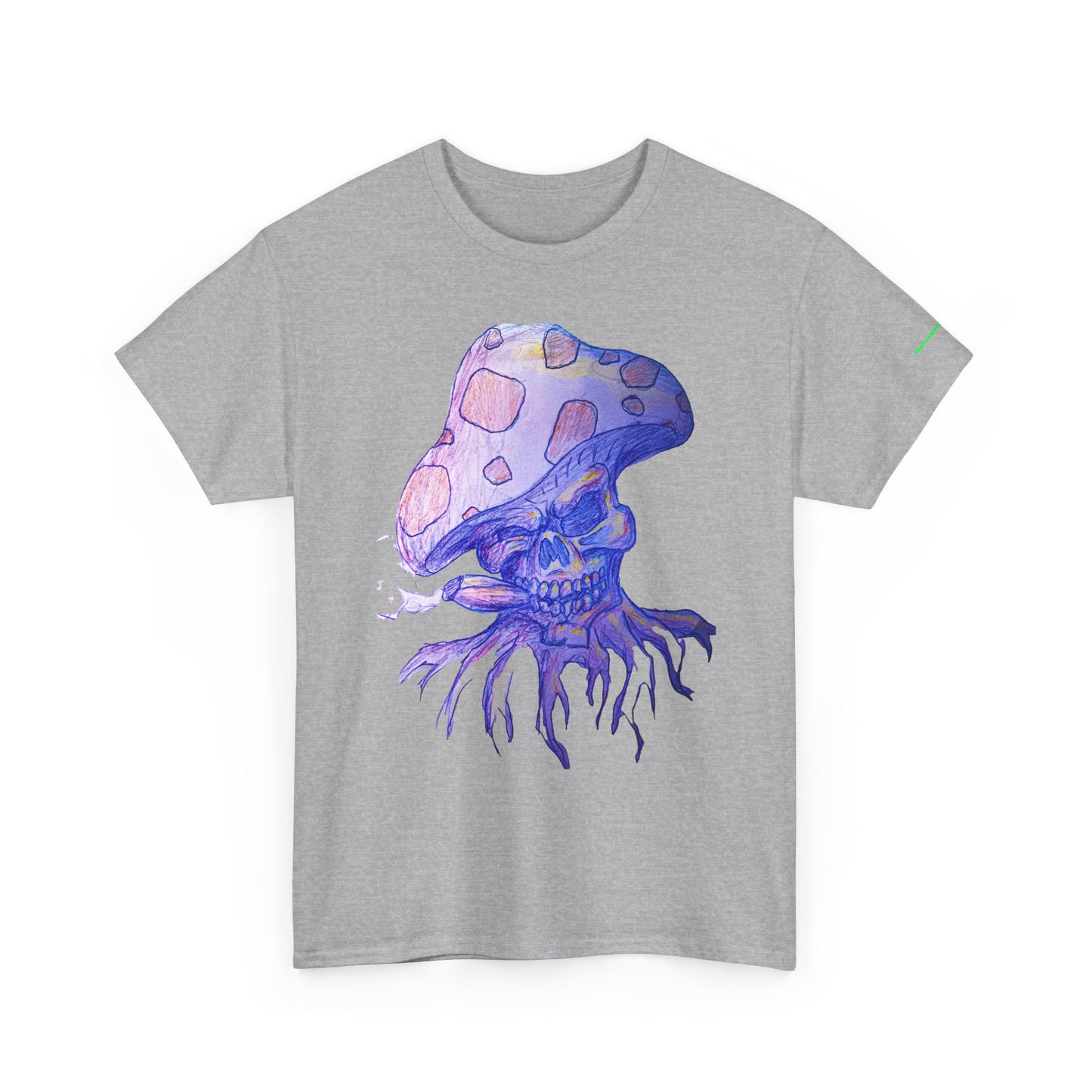 Skull Mushroom Graphic Tee for Nature Lovers