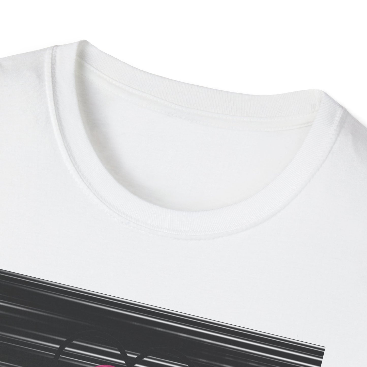 Love Heart Graphic T-Shirt — Neon Pink Retro Lines