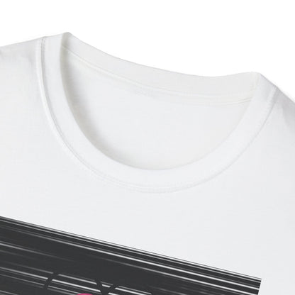 Love Heart Graphic T-Shirt — Neon Pink Retro Lines