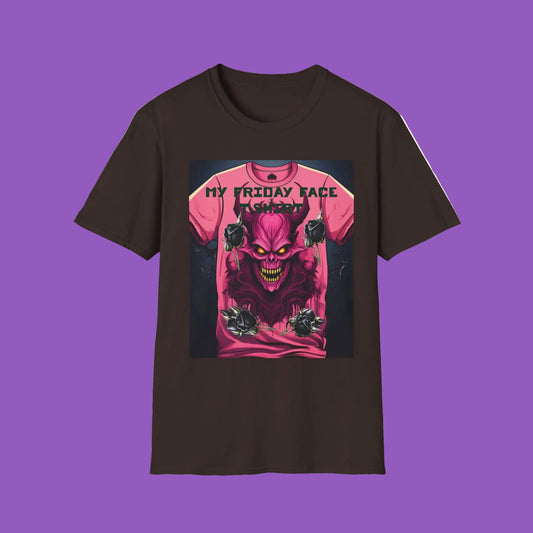 Demon Face Unisex T-Shirt - Friday Face Graphic Tee
