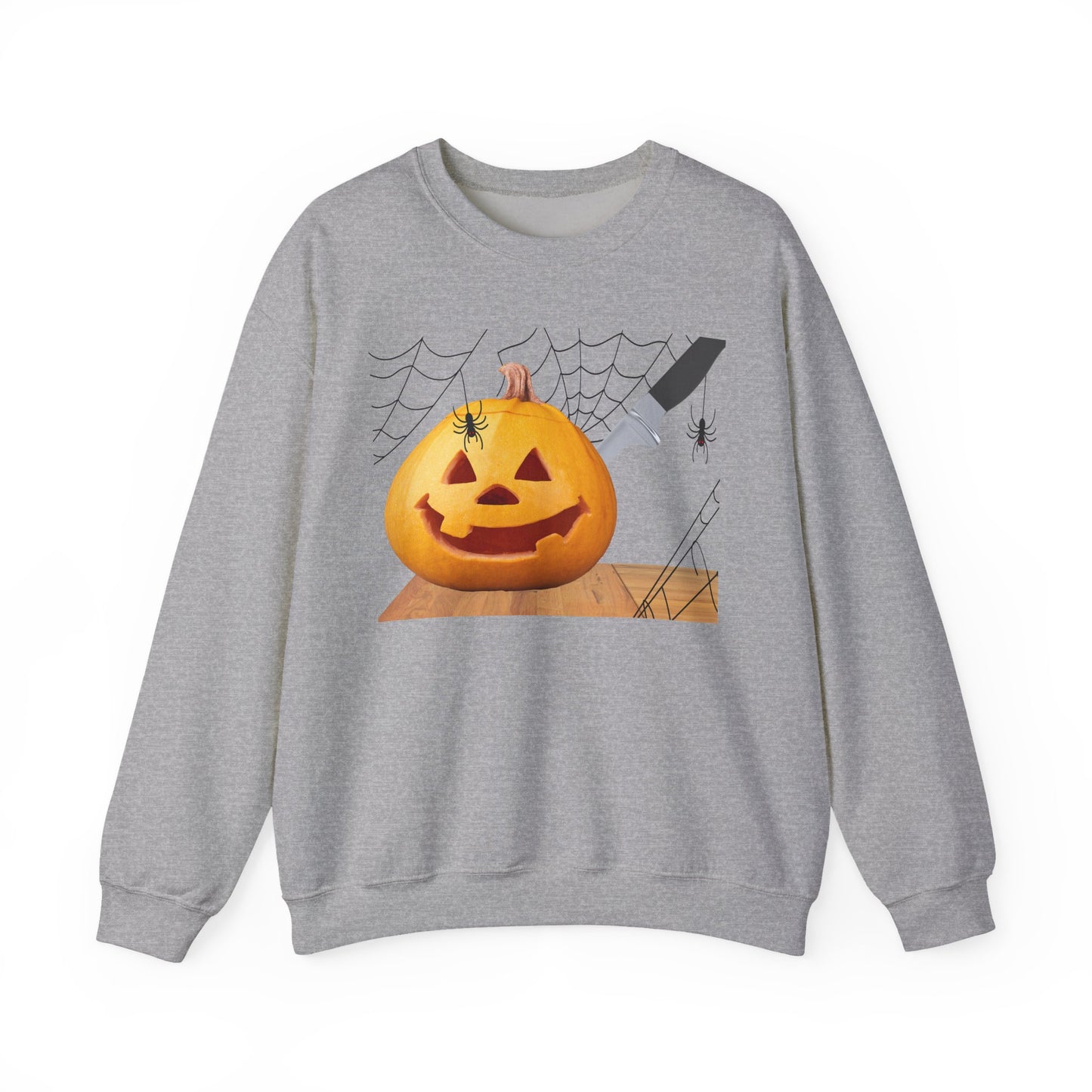 Halloween Horror Smiling Pumpkin Face Sweatshirt