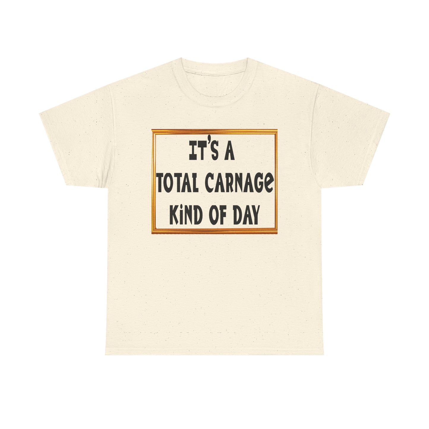 Total Carnage Unisex Heavy Cotton Tee, Casual t-shirt, Graphic Tee, Humor Shirt, Gift for Friends, Fun Apparel