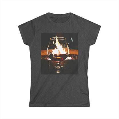 Elegant Wine-Themed Women's Softstyle Tee, Perfect for Wine Lovers, cognac enthusiasts. Casual Outings, Gifts for Her, Cozy Gatherings, and Wine Events